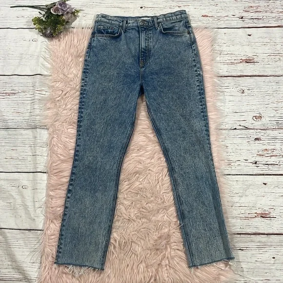 Grlfrnd Reed In Easy Street High Rise Slim Jeans Stone Wash - Picture 2 of 10